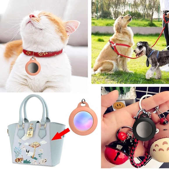 8 NEW AIRTAG CASES / 2 Packs of 4 each Case for AirTag with Keychain - Picture 5 of 9